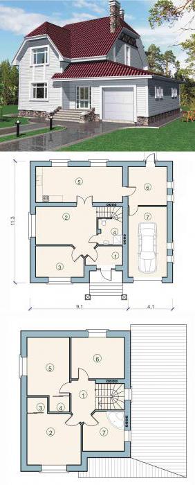 Projekte und Bau von Häusern aus Porenbeton 