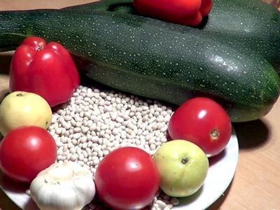 Zucchini mit Bohnen für Winterrezepte