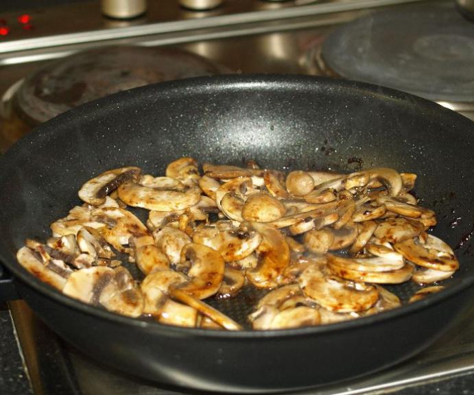 Rezept für Schnitzel aus Buchweizen mit Pilzen