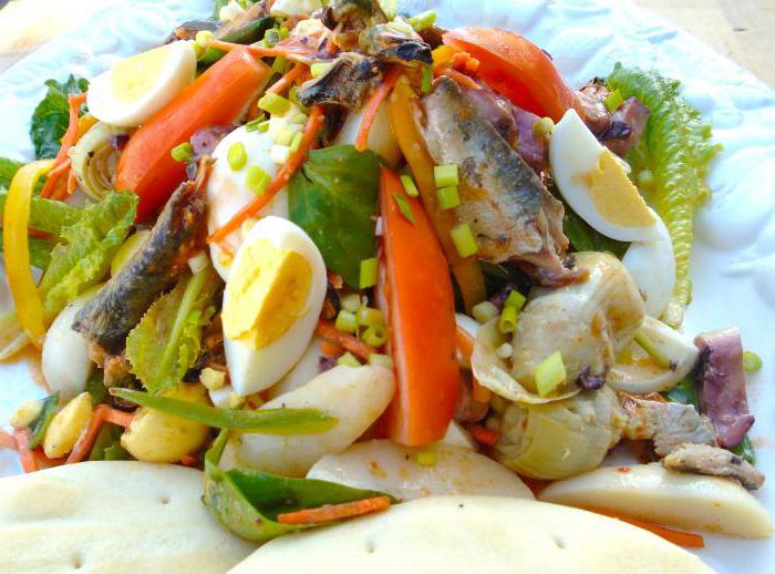 Salat aus Dosen Sardinen: Rezepte