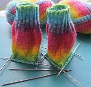 stricken Sie eine Socke