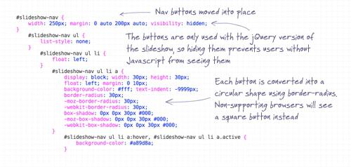 Inhalt jQuery-Schieberegler