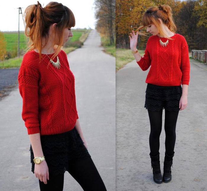 roter Pullover