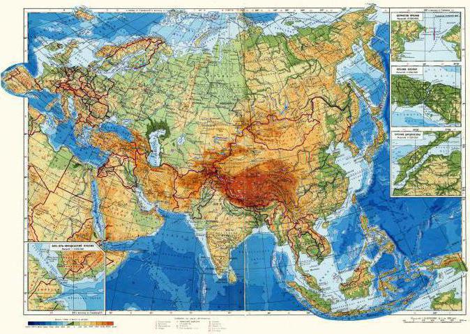 Beschreibung des Reliefs von Eurasien