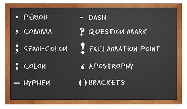 Interpunktionsregeln in Englisch 