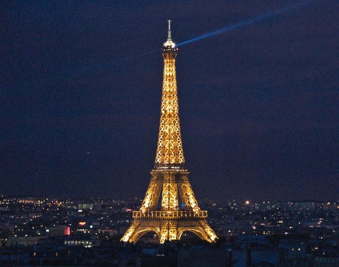 die Stadt, in der der Eiffelturm liegt