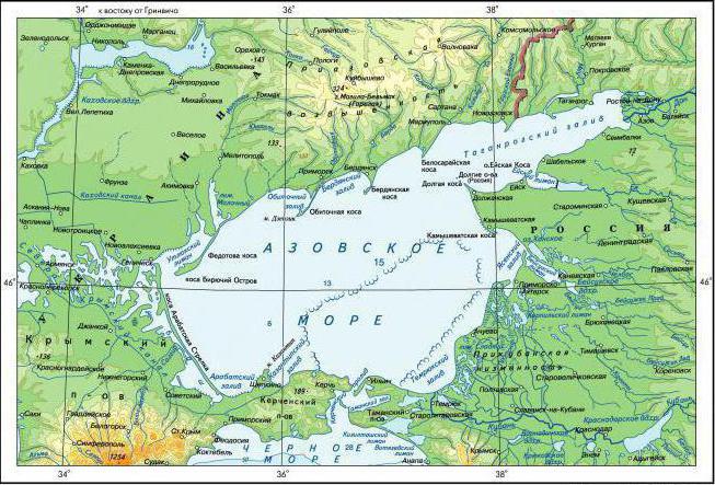 Asowsches Meer: Küste, Merkmale, Besonderheiten