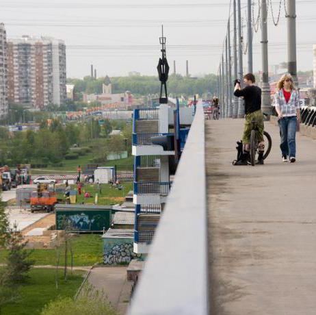 Brateevsky Bridge in Moskau: Foto, Standort