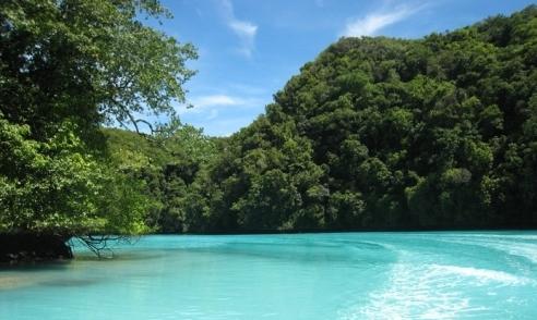 Die Inseln von Palau im Pazifischen Ozean