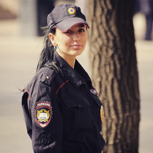 Frauenpolizisten in Russland