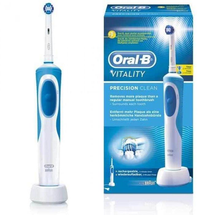 Zahnbürste Vitalität Precision Clean Oral-B: Beschreibung, Benutzerhandbuch, Kundenrezensionen